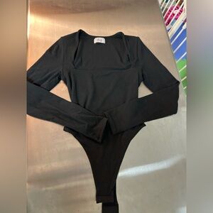 Oh Polly Black Long Sleeve Bodysuit